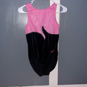 Half pink half black GK leotard